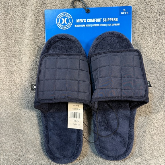 Hurley Mens Comfort Slippers Slip on XL 12-13 - Picture 1 of 4